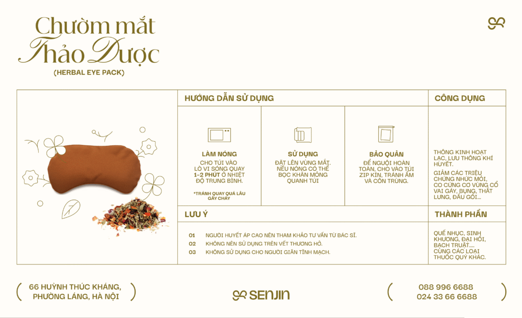 Túi chườm mắt thảo dược Senjin